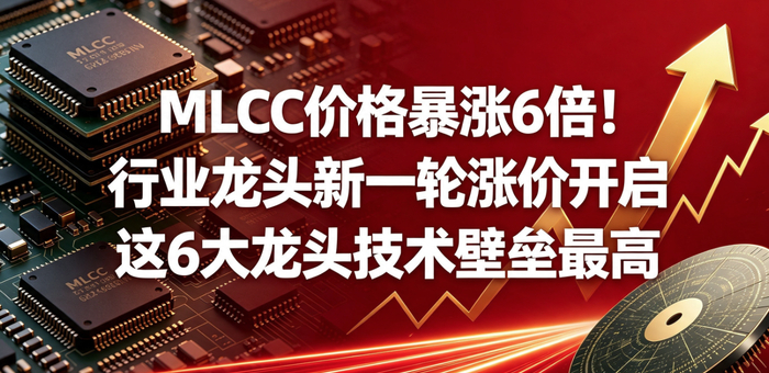 MLCC价格涨6倍！行业龙头新一轮涨价开启6大龙头技术壁垒最高
